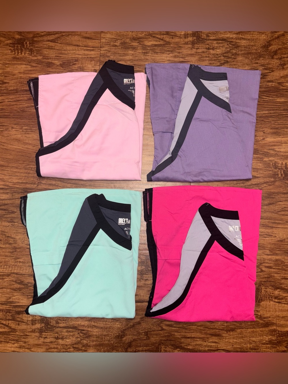 Lot of 4 Grey’s Anatomy Scrub Tops Size 2XL